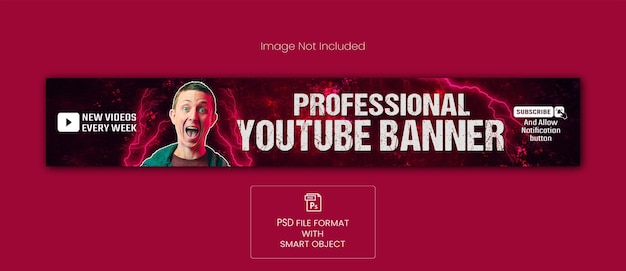 Diseño de plantilla psd de redes sociales de portada de linkedin de portada de banner de youtube profesional