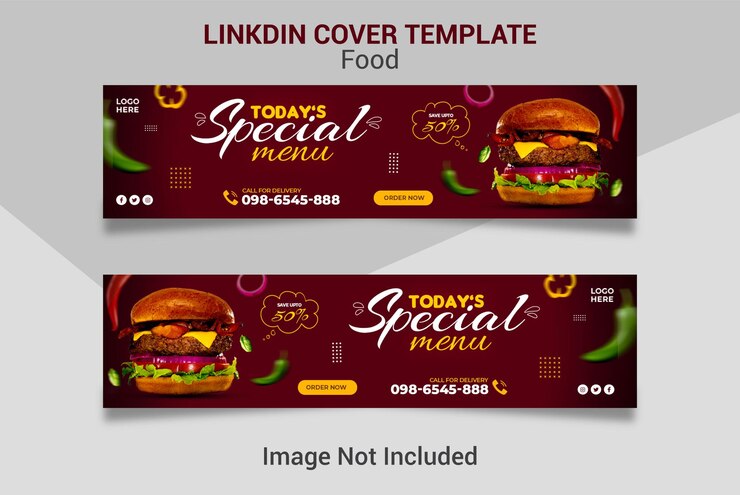 PSD diseño de plantilla de publicación de instagram y portada de linkedin de deliciosa comida especial.