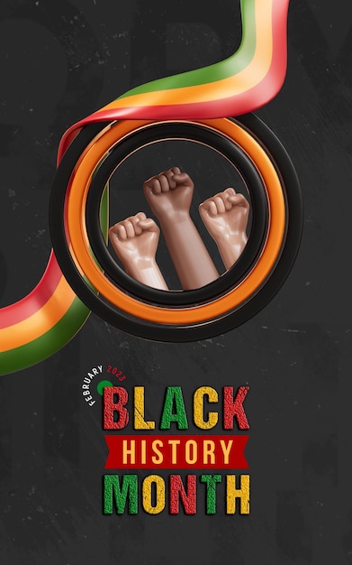 PSD diseño de plantilla de publicación de redes sociales del mes de la historia negra