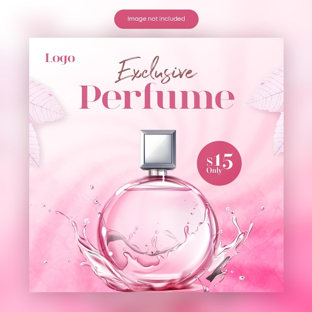 Diseño de plantilla de redes sociales de perfume