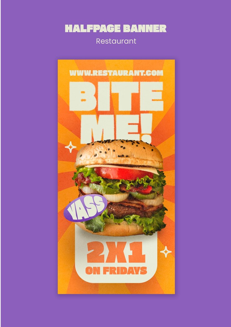 PSD diseño de plantilla de restaurante