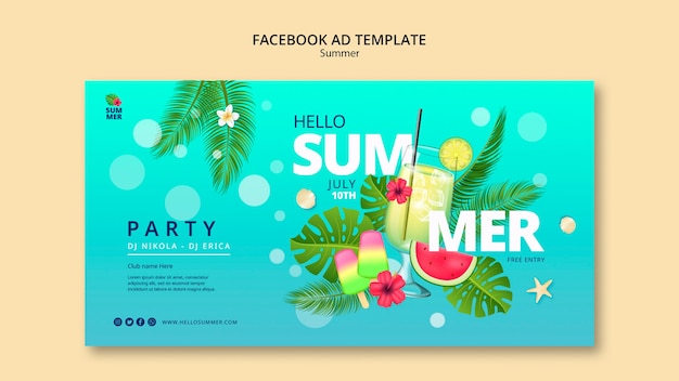 Diseño de plantilla de venta de verano