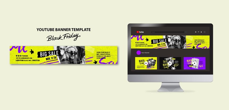 PSD diseño de plantilla de viernes negro