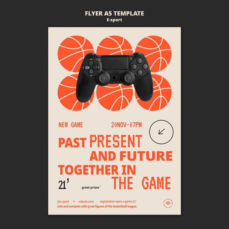 PSD diseño de plantilla de volante de deportes