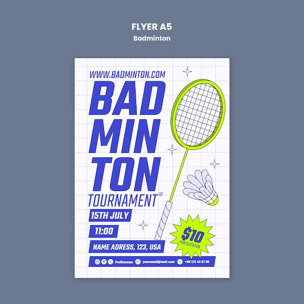 Diseño de plantillas de bádminton