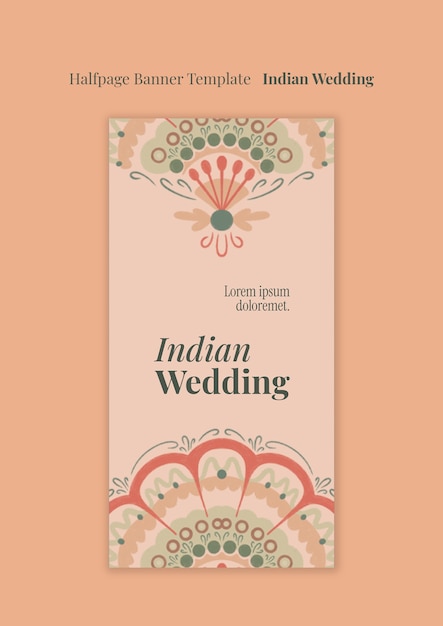 Diseño de plantillas de bodas indias