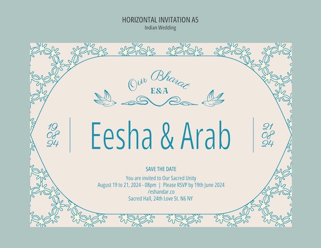 Diseño de plantillas de bodas indias