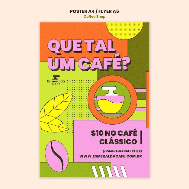 PSD diseño de plantillas de cafeterías