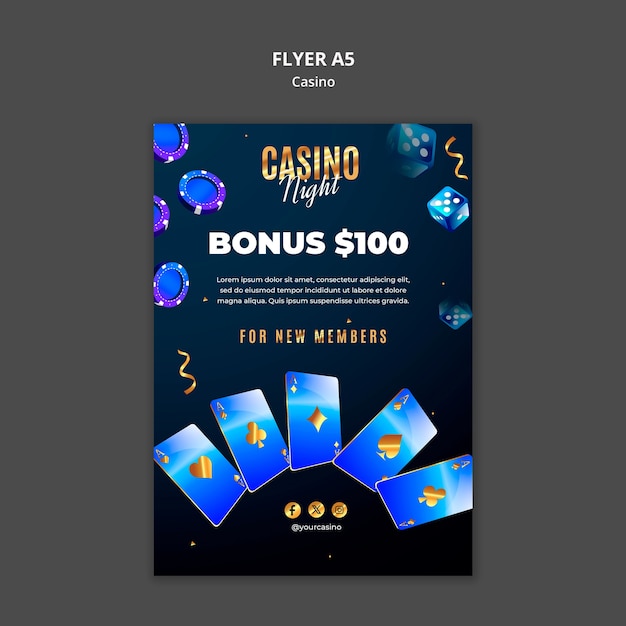 PSD diseño de plantillas de casinos