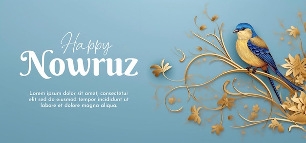 PSD diseño de plantillas para la celebración de happy nowruz