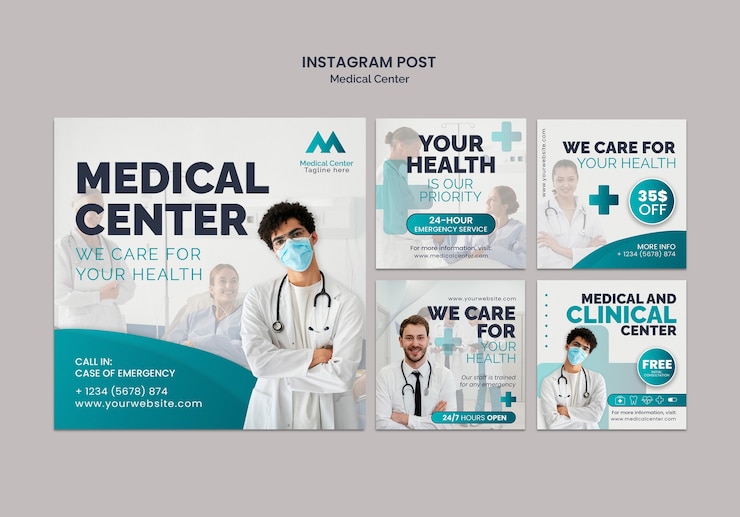 PSD diseño de plantillas de centros médicos