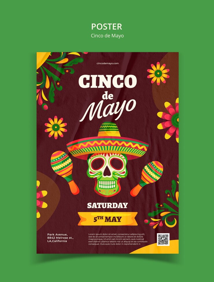 PSD diseño de plantillas de cinco de mayo