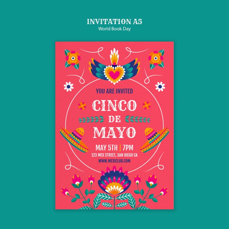 PSD diseño de plantillas de cinco de mayo