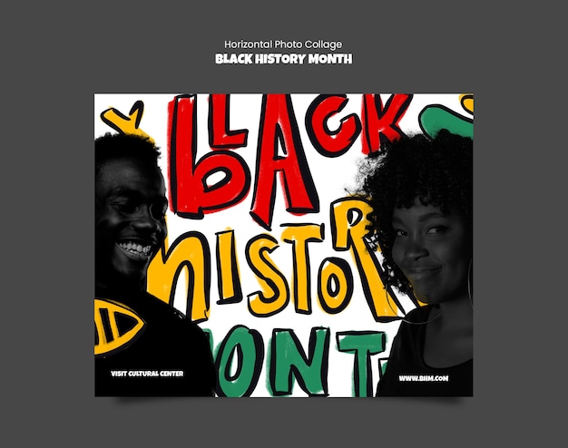 Diseño de plantillas de collage del mes de la historia negra