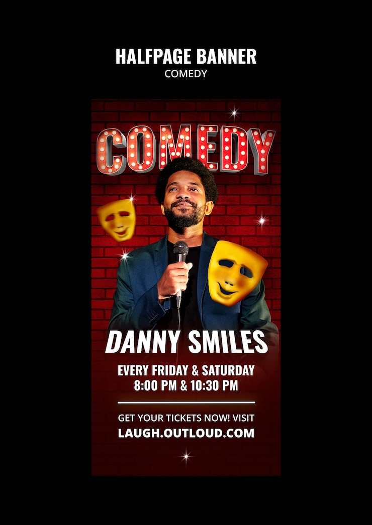 PSD diseño de plantillas de comedia