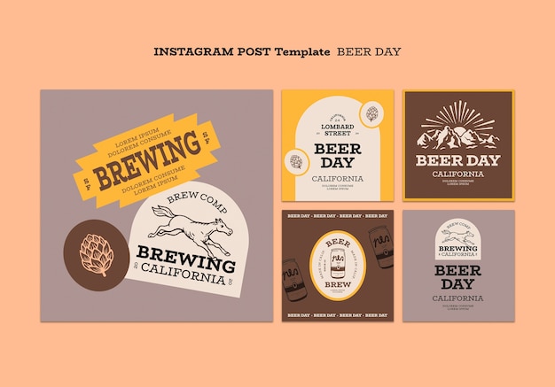 Diseño de plantillas para el día de la cerveza