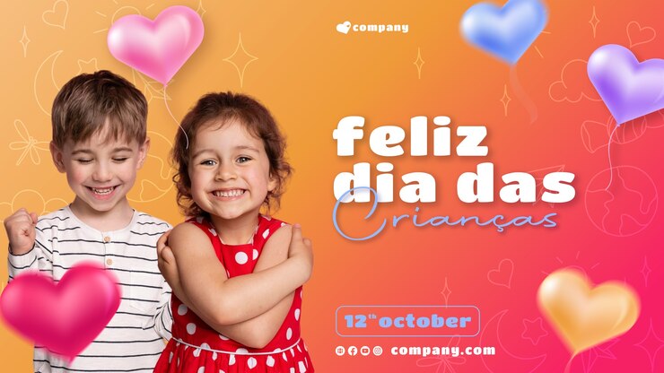 PSD diseño de plantillas de dia das criancas