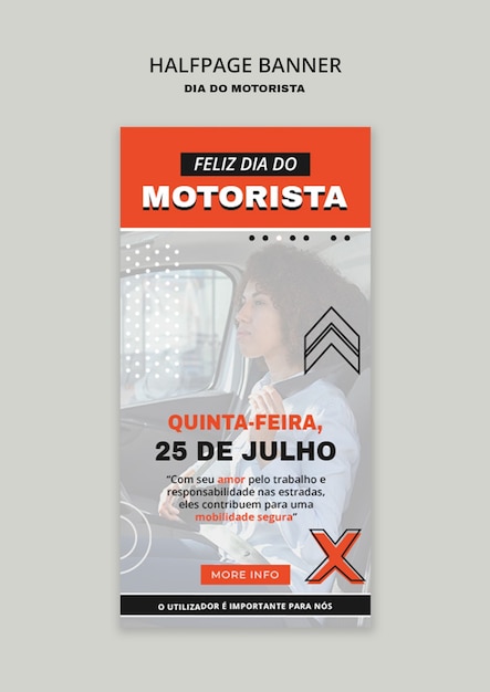 PSD diseño de plantillas de dia do motorista