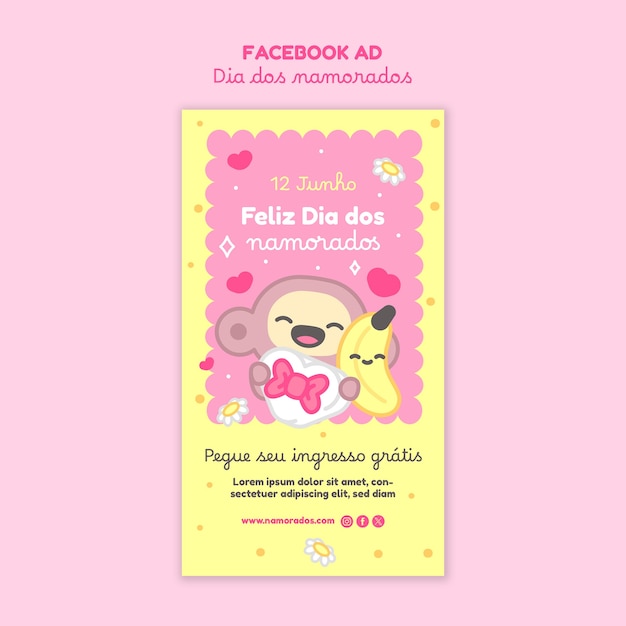 Diseño de plantillas de Dia dos namorados