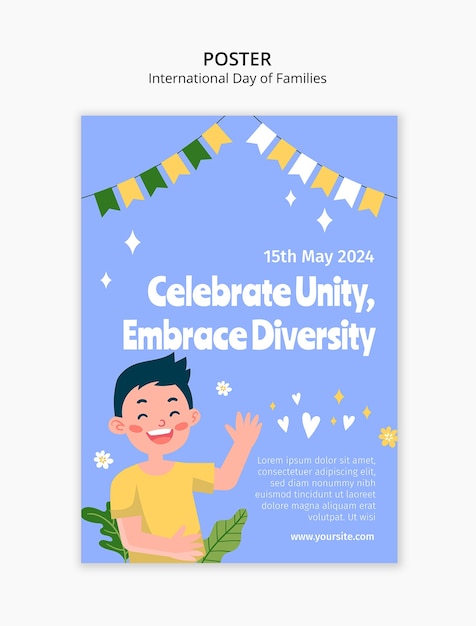 Diseño de plantillas para el Día Internacional de las Familias