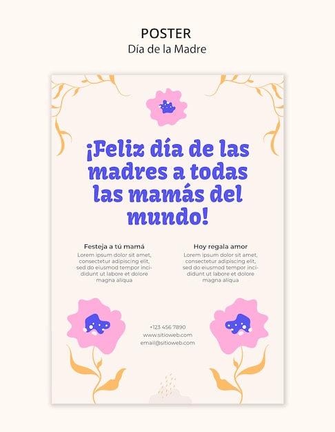 PSD diseño de plantillas de dia de la madre