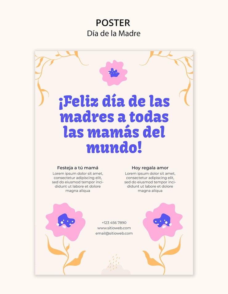 PSD diseño de plantillas de dia de la madre