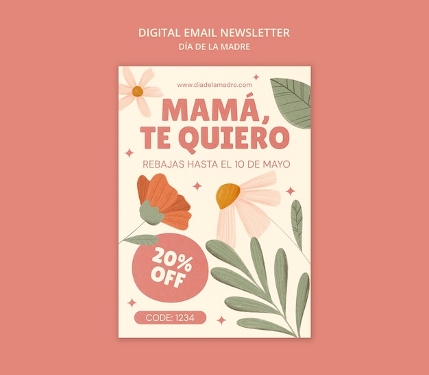 PSD diseño de plantillas de dia de la madre