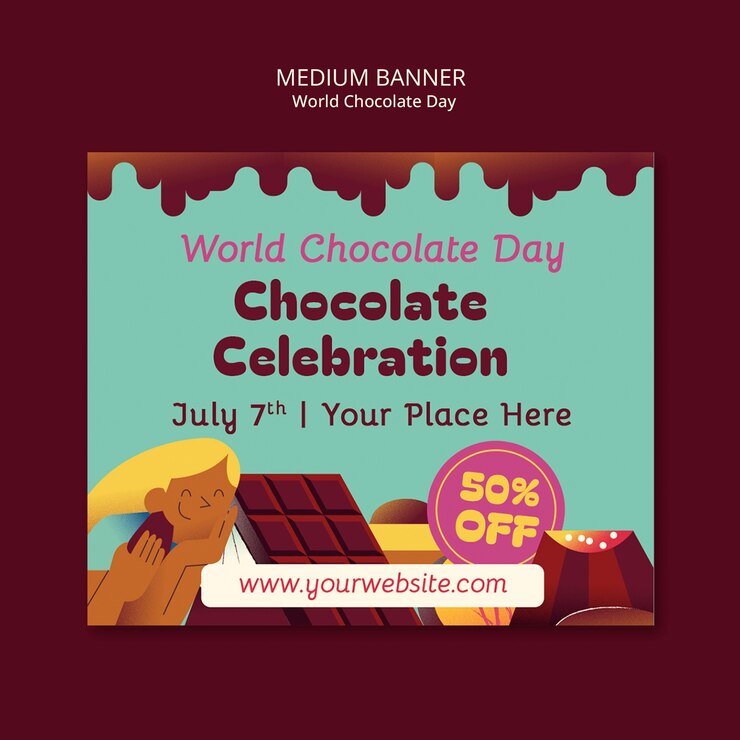 PSD diseño de plantillas para el día mundial del chocolate