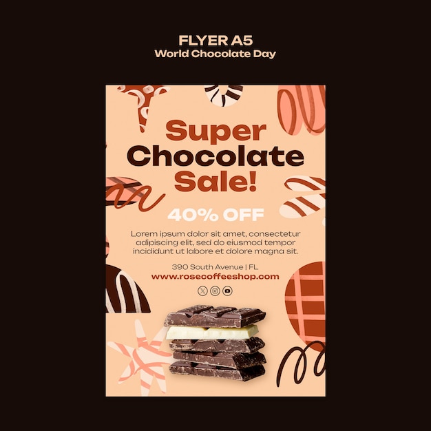 Diseño de plantillas para el Día Mundial del Chocolate