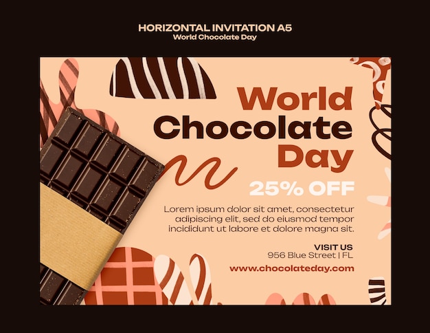 Diseño de plantillas para el Día Mundial del Chocolate