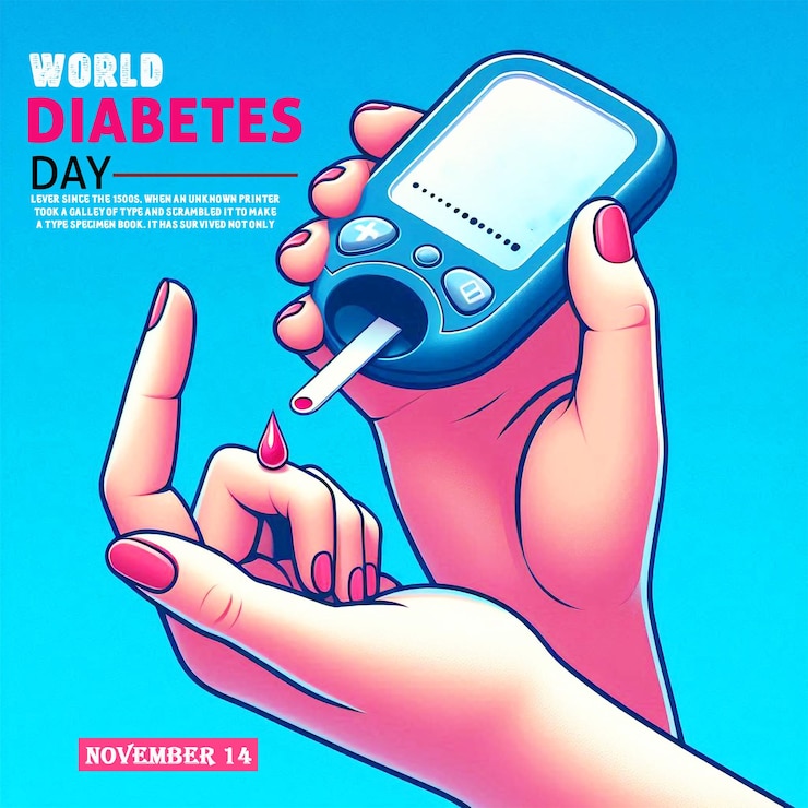 Diseño de plantillas para el Día Mundial de la Diabetes el 14 de noviembre