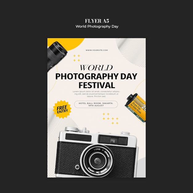 Diseño de plantillas para el Día Mundial de la Fotografía