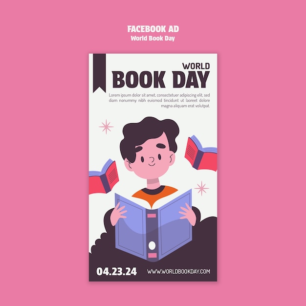 Diseño de plantillas para el Día Mundial del Libro