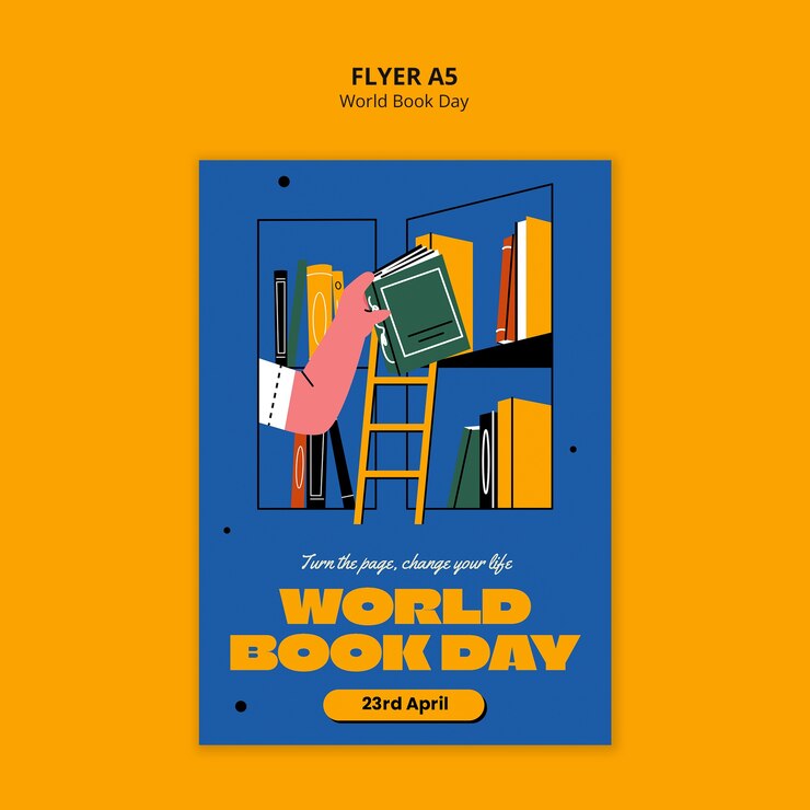 PSD diseño de plantillas para el día mundial del libro