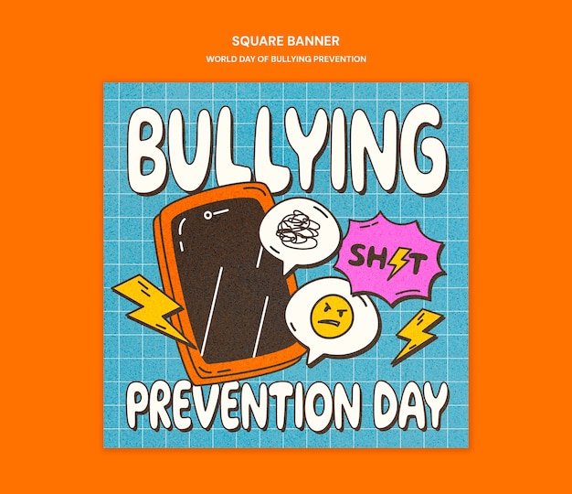 PSD diseño de plantillas para el día mundial de la prevención del bullying