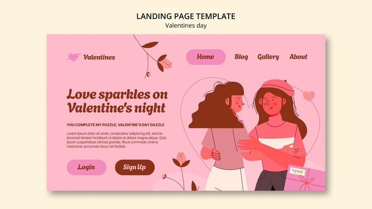 PSD diseño de plantillas para el día de san valentín