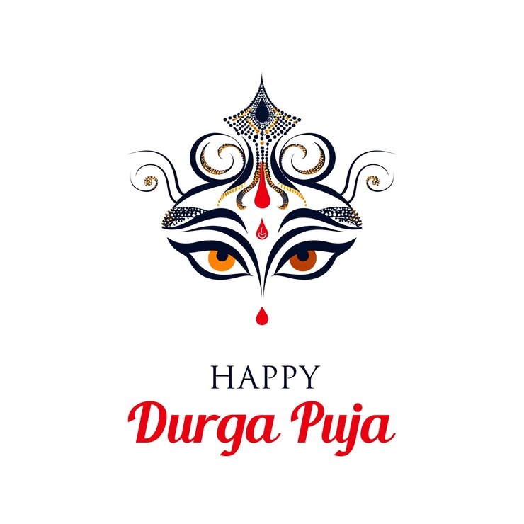 PSD diseño de plantillas para el feliz durga puja con ilustraciones trinoyon dussehra navratri en el fondo