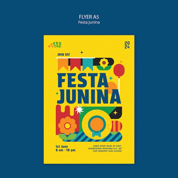 Diseño de plantillas de festa junina