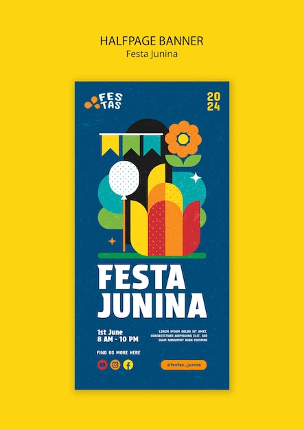 Diseño de plantillas de festa junina