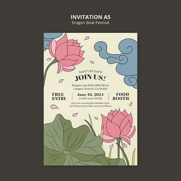 Diseño de plantillas para el festival del barco dragón
