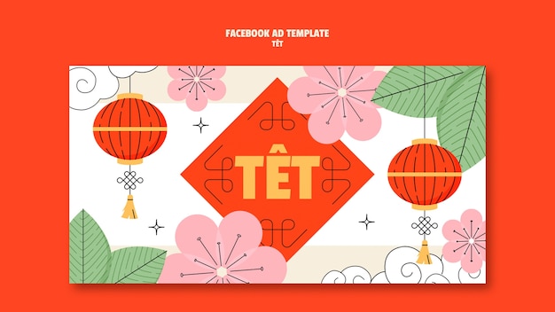 Diseño de plantillas para el festival Tet
