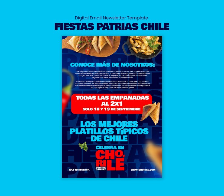 PSD diseño de plantillas de fiestas patrias chile