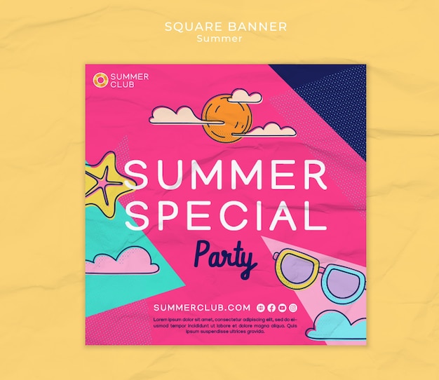 Diseño de plantillas para fiestas de verano