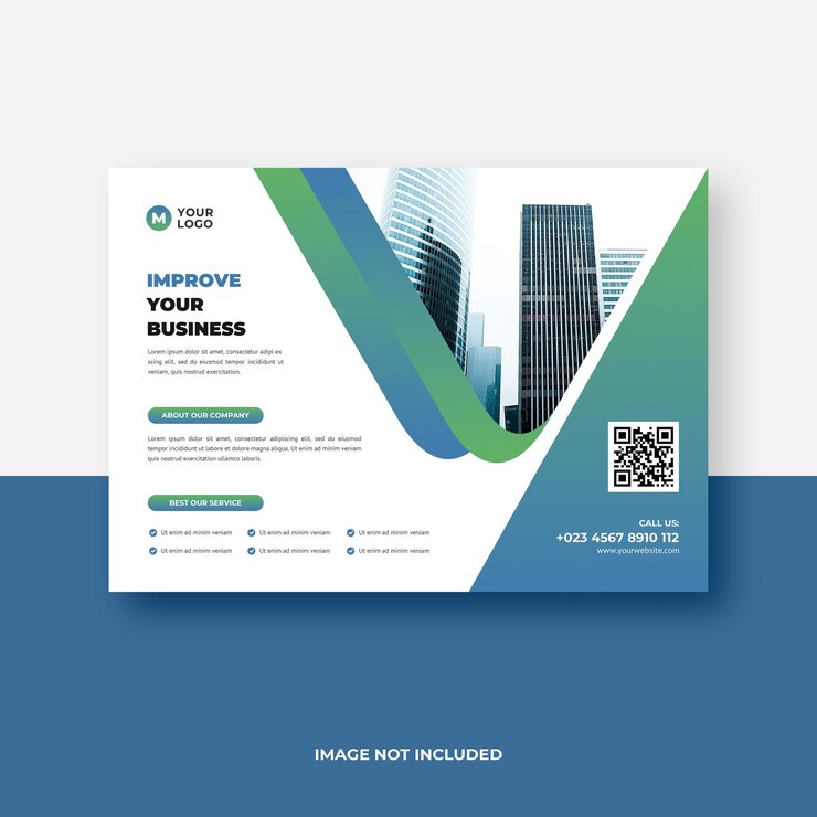 PSD diseño de plantillas de folletos comerciales