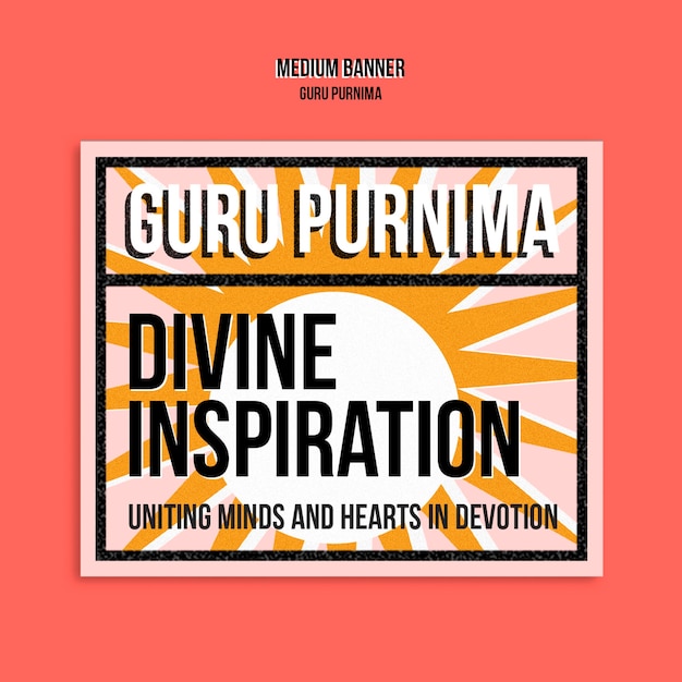 PSD diseño de plantillas de guru purnima