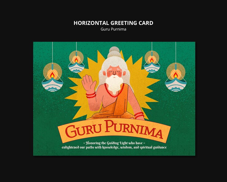 PSD diseño de plantillas de guru purnima