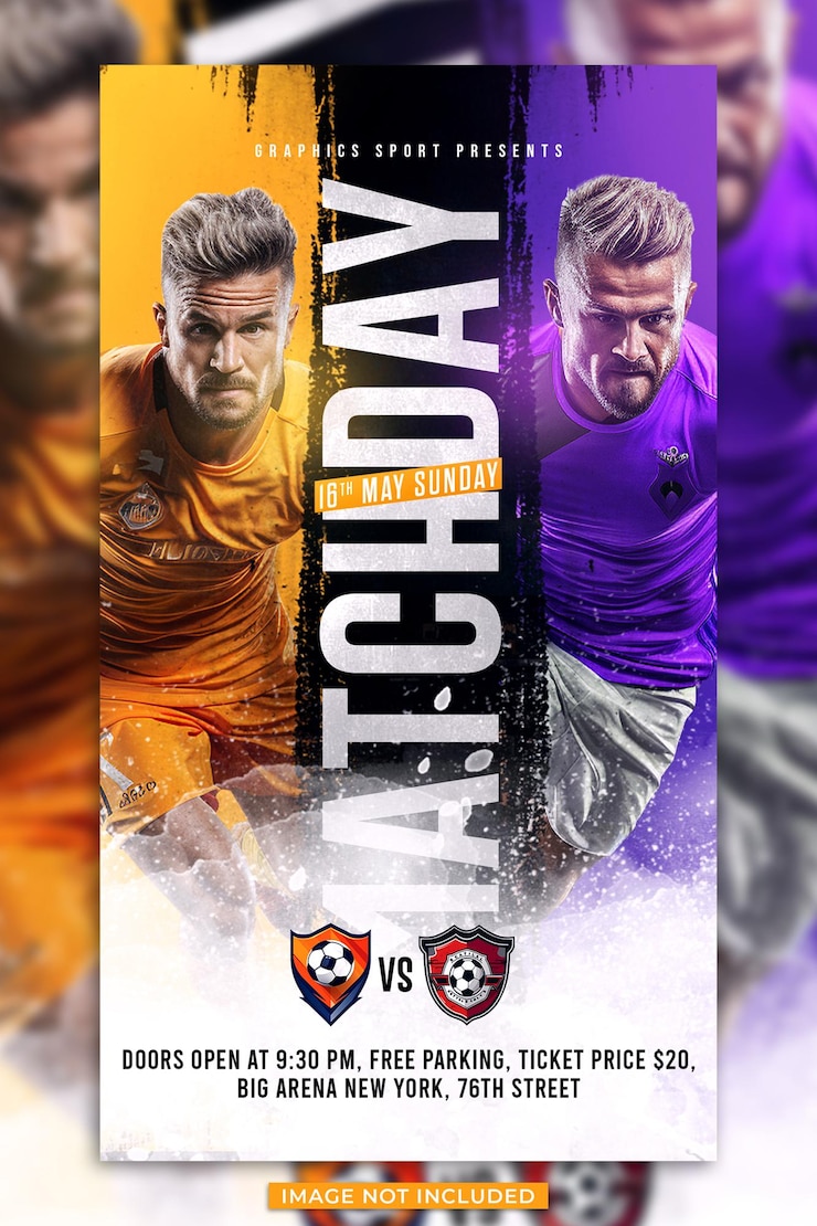 PSD diseño de plantillas de historias de instagram para el día del partido de fútbol y fútbol