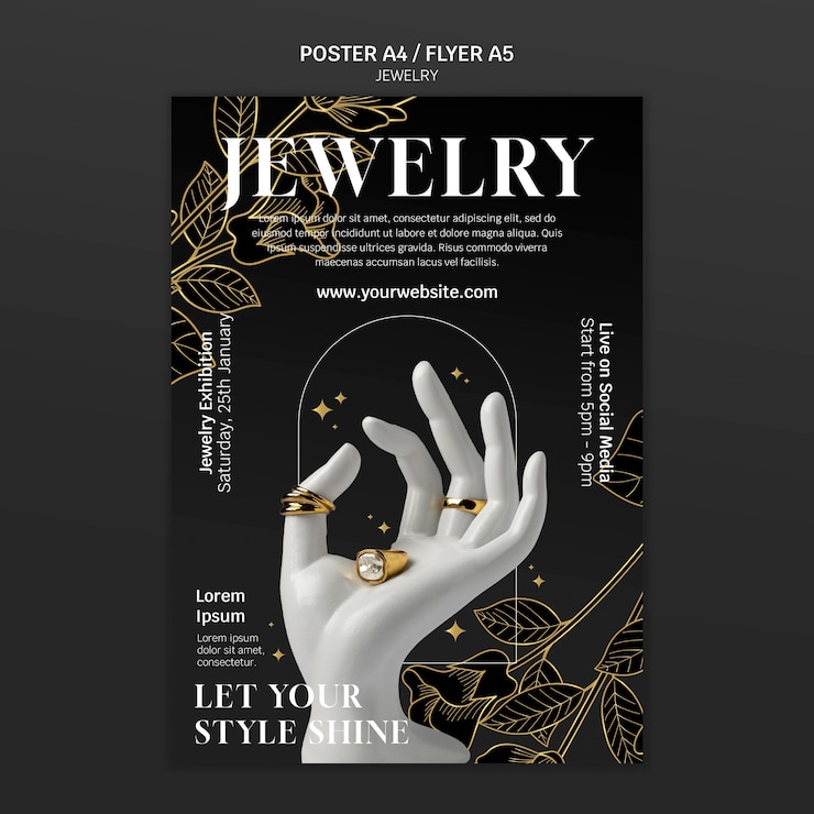 PSD diseño de plantillas de joyas