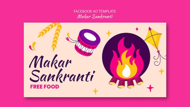 Diseño de plantillas de makar sankranti