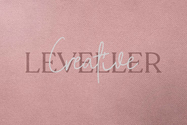 PSD diseño de plantillas de maquetes de logotipo femenino creativo de leveller psd